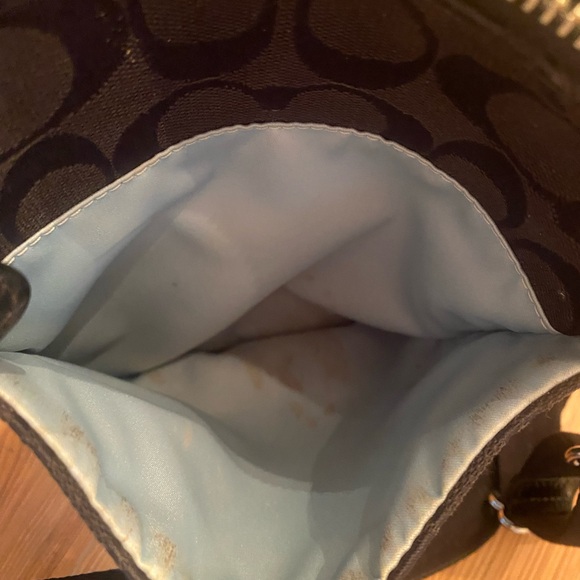 Coach brown and black crossbody. Good condition! Great gameday bag!! - Picture 9 of 10